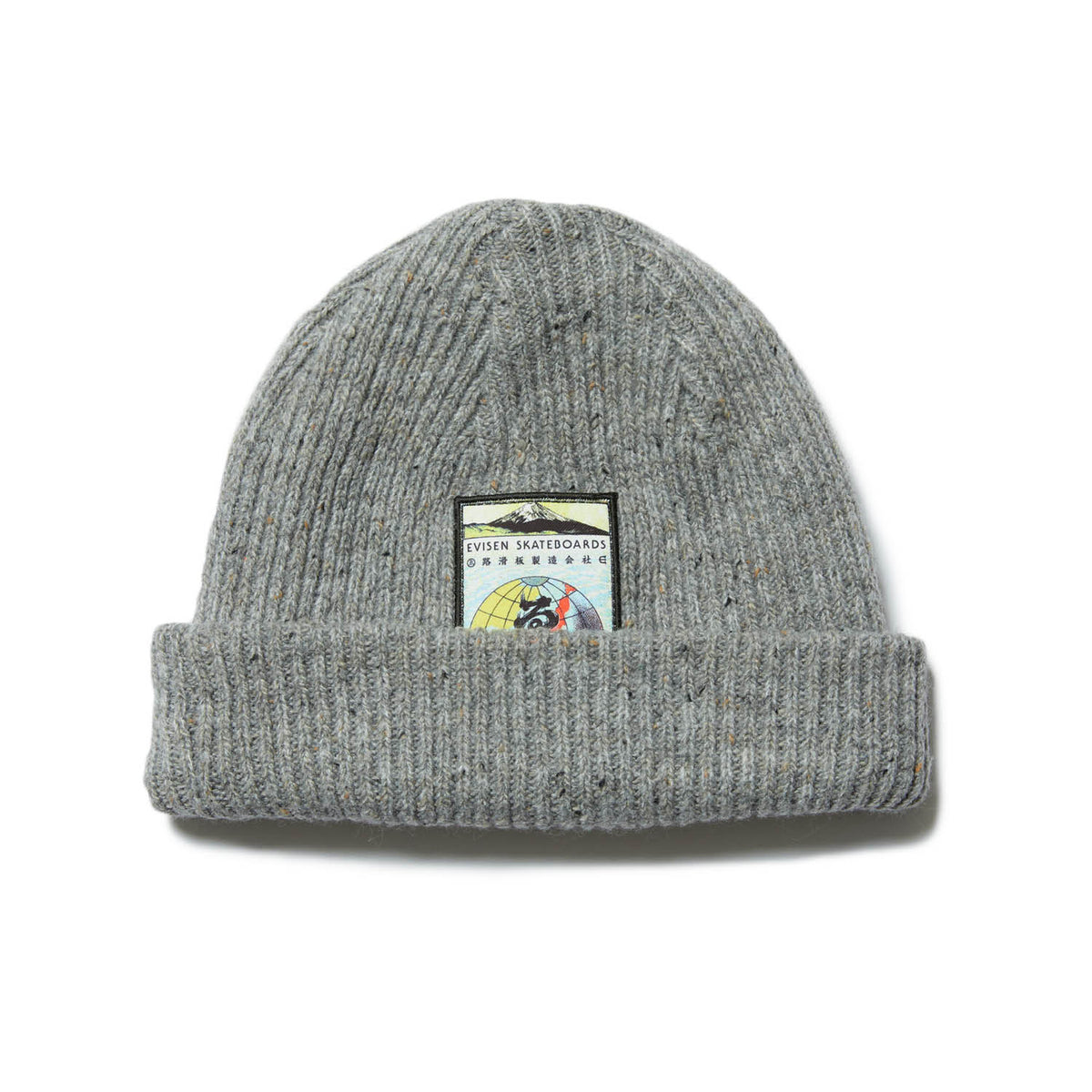 EVISEN GLOBE LABEL NEP BEANIE - GRAY