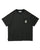 EVISEN  FIRE RECTANGLE LOGO POCKET TECH TEE - BLACK