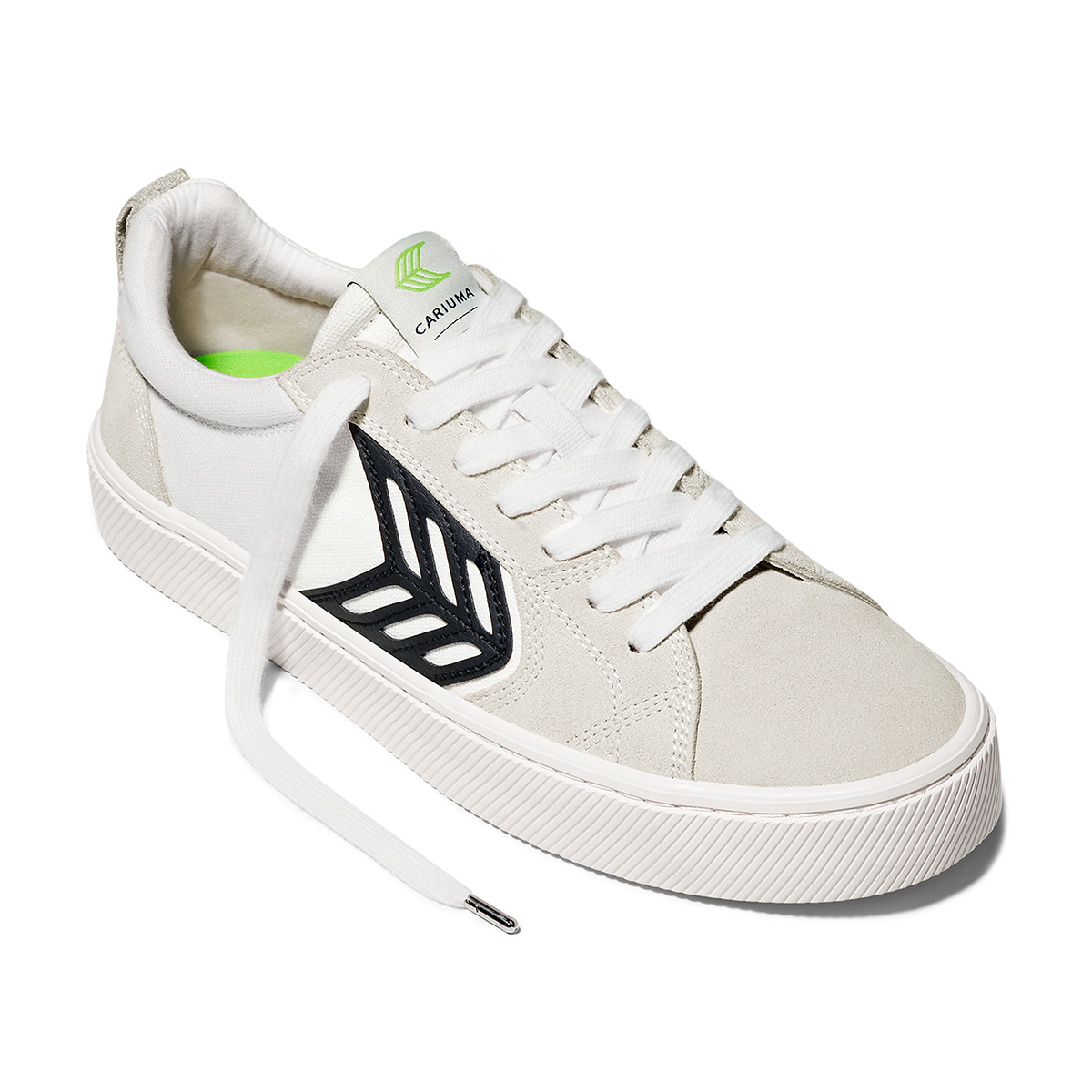 CARIUMA CATIBA PRO Vintage White Suede/Canvas Black Logo Women's