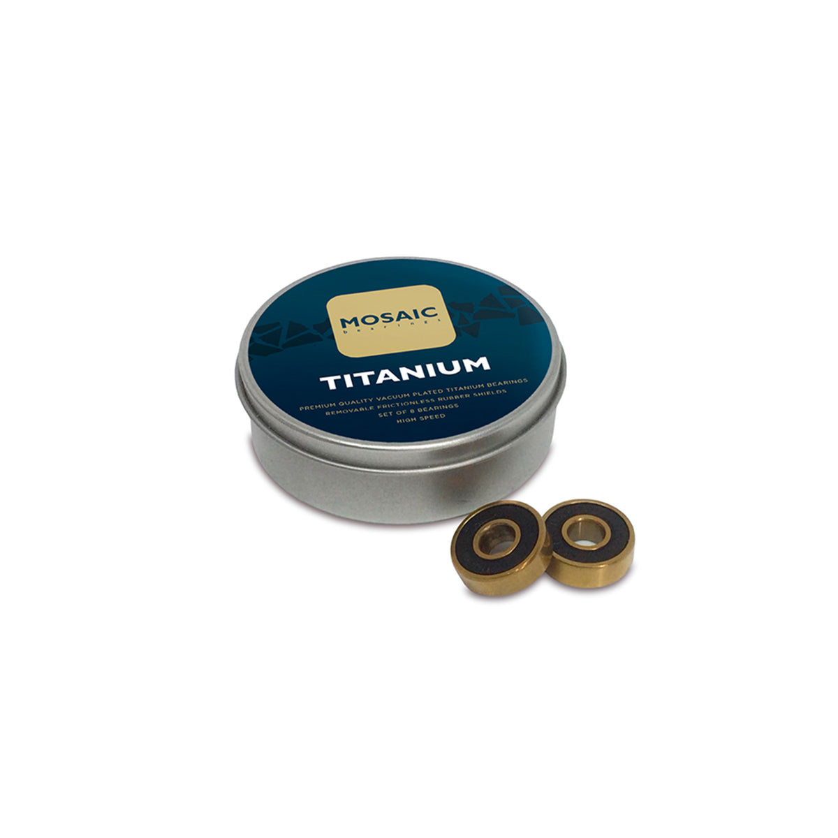 Mosaic Super Titanium Gold/Black Abec 7 Bearings – Head Rock Skate Shop